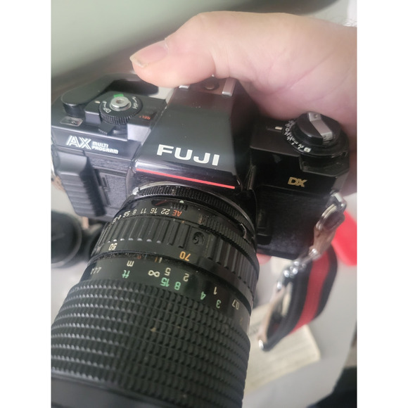 Fuji AX Multi Program Camera, Tamron lenses, smart cord, rewinder, flash. - Picture 12 of 16